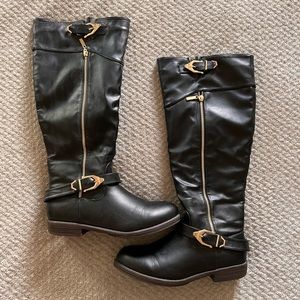 Black Fashion Riding Boots